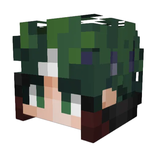 StraightX_ Minecraft avatar head, 3D render