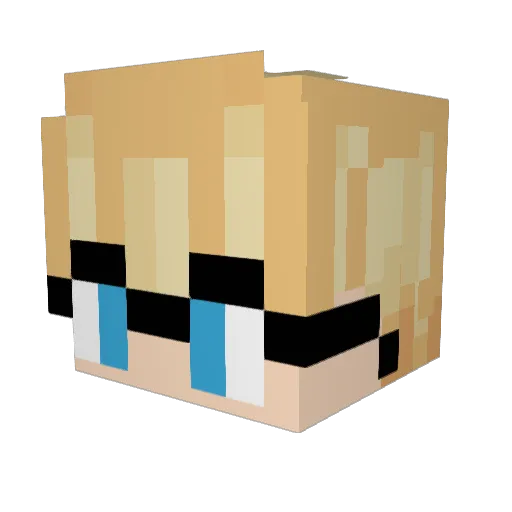 Straigor Minecraft avatar head, 3D render