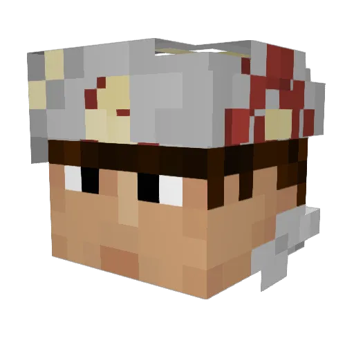 Straikord Minecraft avatar head, 3D render