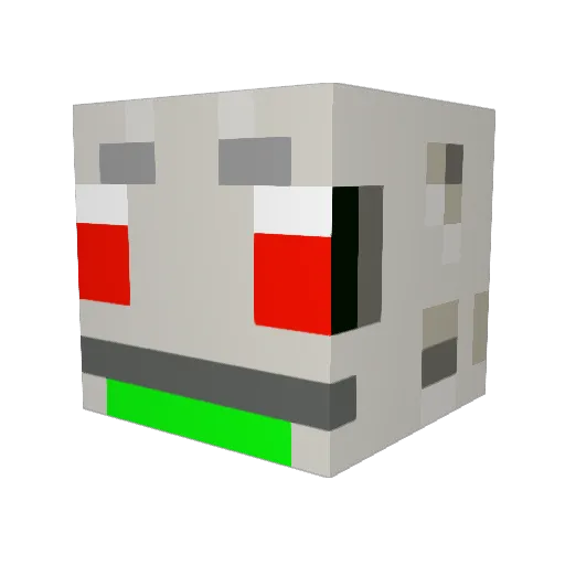 Strakkk Minecraft avatar head, 3D render