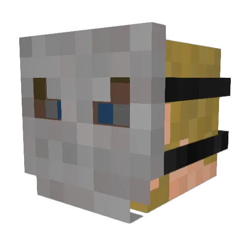 Strakktus Minecraft avatar head, 3D render
