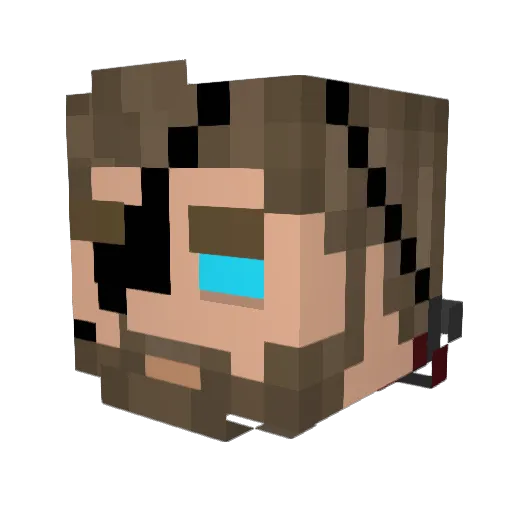 Stralauer Minecraft avatar head, 3D render