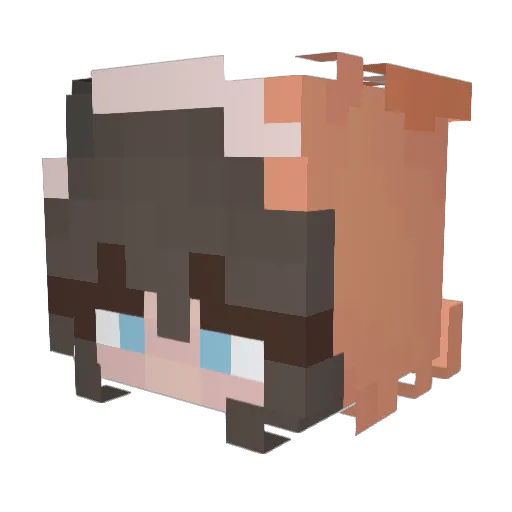 Strallina Minecraft avatar head, 3D render