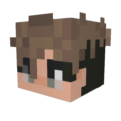 StrammerMaxx Minecraft avatar head, 3D render