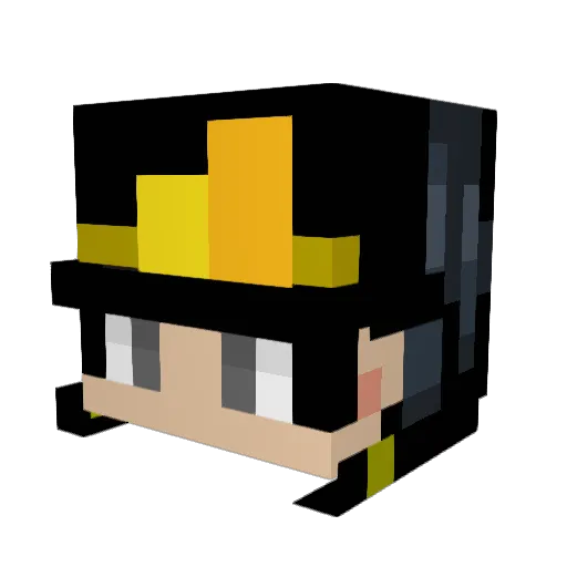 Strand_X Minecraft avatar head, 3D render