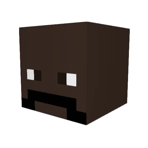 StrandedBoat Minecraft avatar head, 3D render