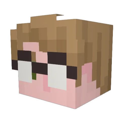 StrangeEric Minecraft avatar head, 3D render