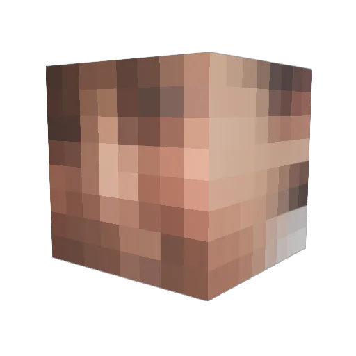 StrangeKlug Minecraft avatar head, 3D render