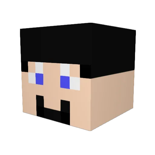 StrangeLao Minecraft avatar head, 3D render