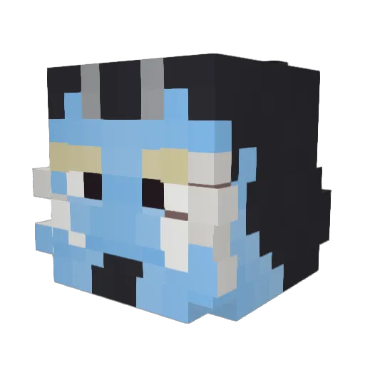 StrangeLife_0 Minecraft avatar head, 3D render