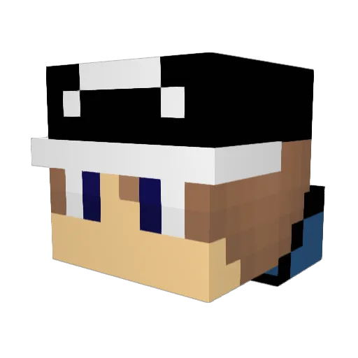 StrangeManS Minecraft avatar head, 3D render