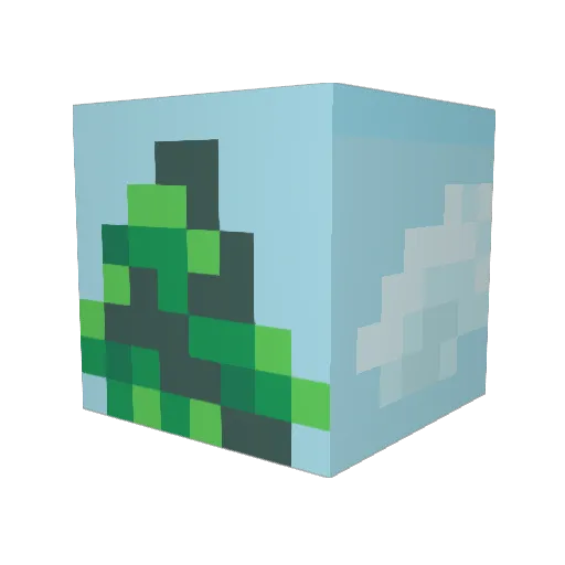 StrangePineTree Minecraft avatar head, 3D render