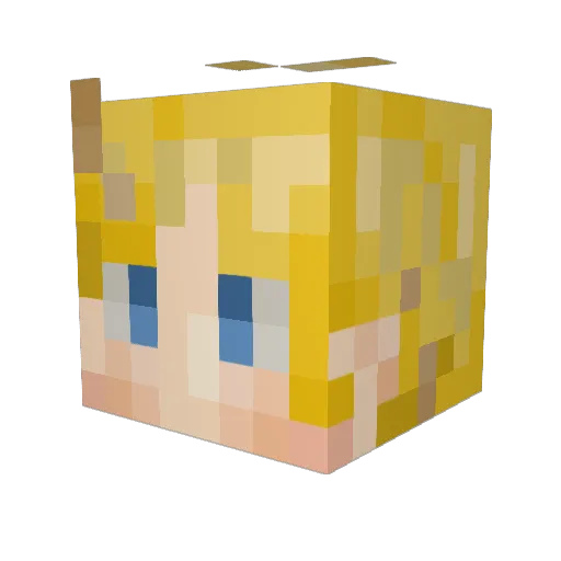 StrangeTrails Minecraft avatar head, 3D render