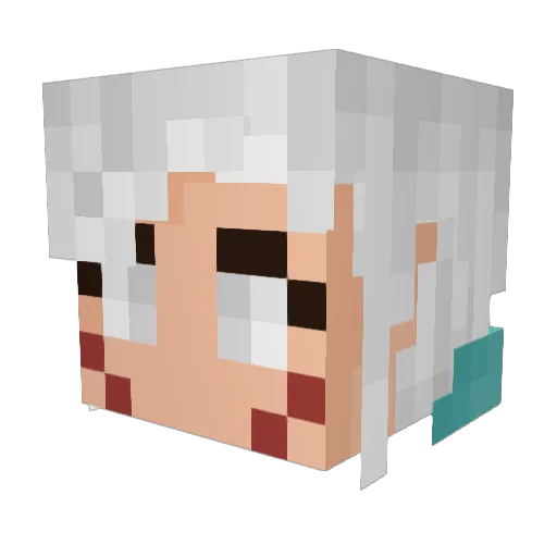 Strange_Grl Minecraft avatar head, 3D render