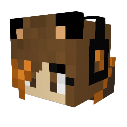 Strangebuddy Minecraft avatar head, 3D render