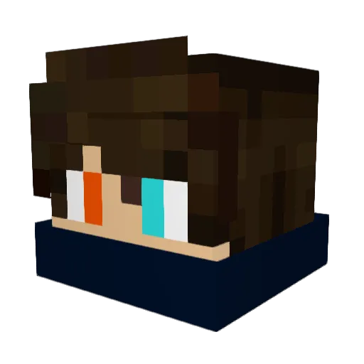 StrangerAlien Minecraft avatar head, 3D render