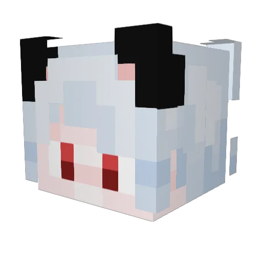 Stranger_Maou Minecraft avatar head, 3D render