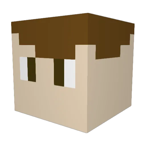 StrangestMatt Minecraft avatar head, 3D render
