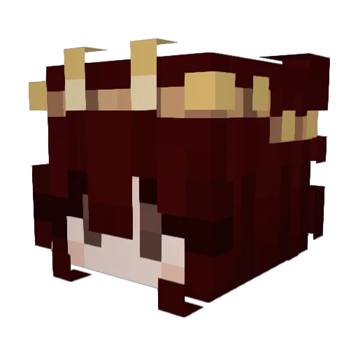 Strangs Minecraft avatar head, 3D render