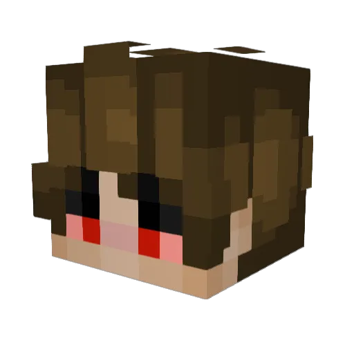 Strangxes Minecraft avatar head, 3D render