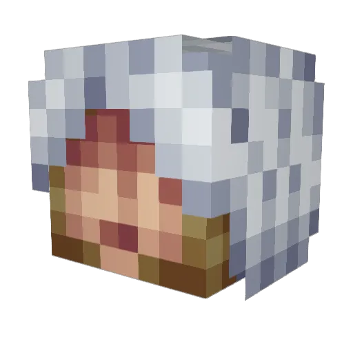 Straniu Minecraft avatar head, 3D render