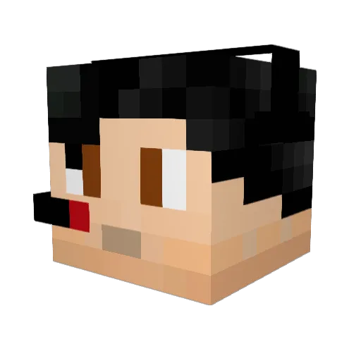 Strapendic Minecraft avatar head, 3D render