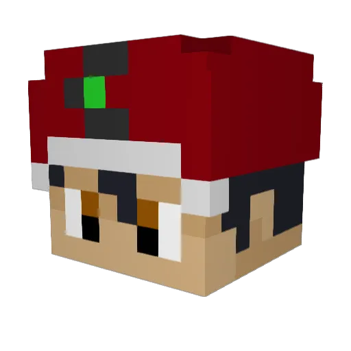 Strapoff Minecraft avatar head, 3D render