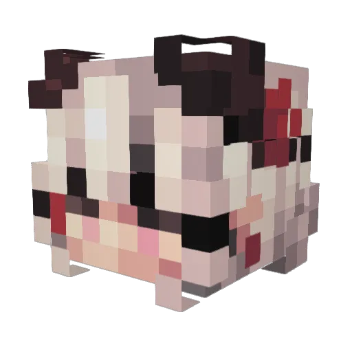 StraszaFox Minecraft avatar head, 3D render