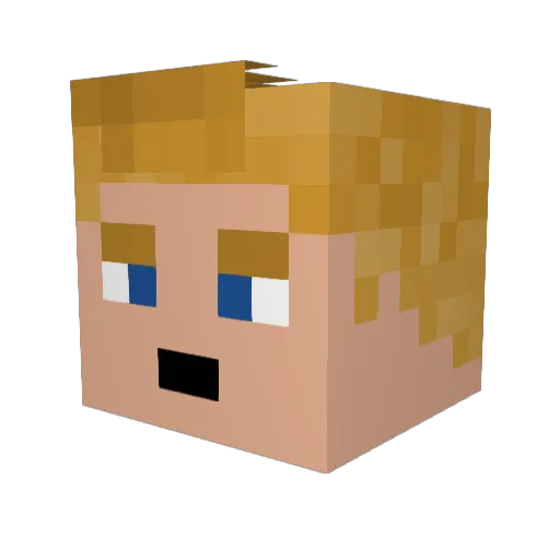 StratIsKey Minecraft avatar head, 3D render