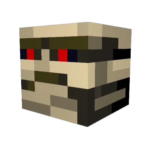 StrataSpades Minecraft avatar head, 3D render