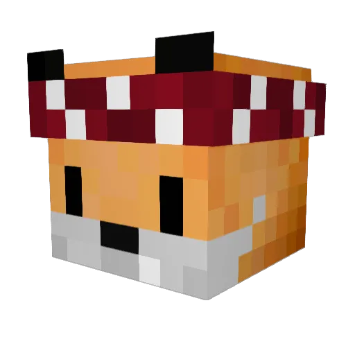 StrategieFuchs Minecraft avatar head, 3D render