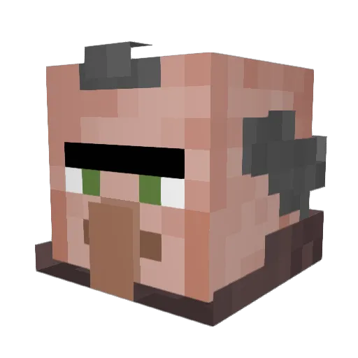 Strategum Minecraft avatar head, 3D render