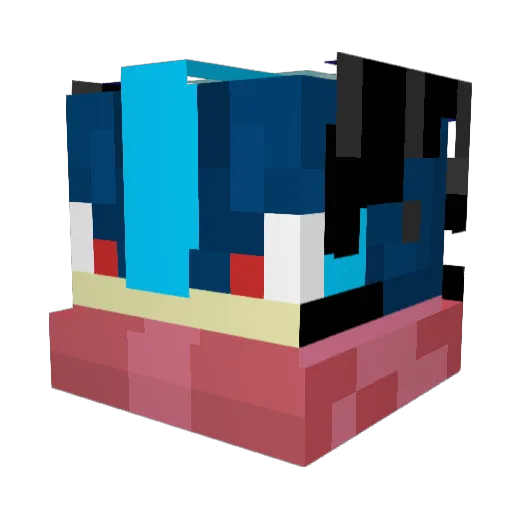 Stratgame_7 Minecraft avatar head, 3D render