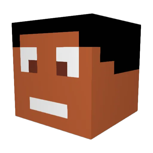 Strats12 Minecraft avatar head, 3D render