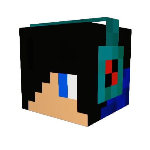 Stravag Minecraft avatar head, 3D render