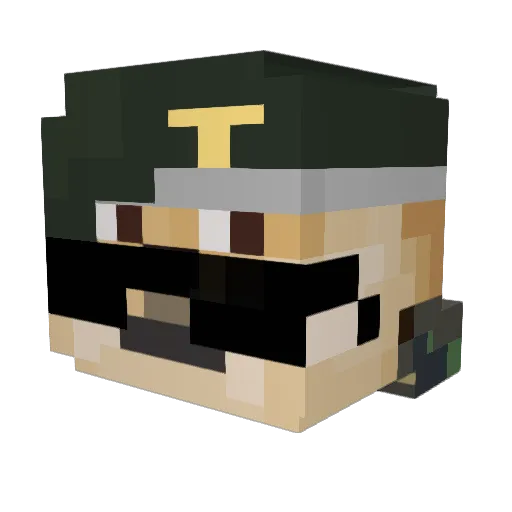 Stravely Minecraft avatar head, 3D render