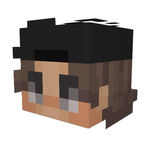 Stravmis Minecraft avatar head, 3D render
