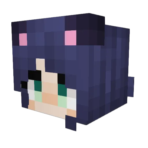 StravvberryHeart Minecraft avatar head, 3D render