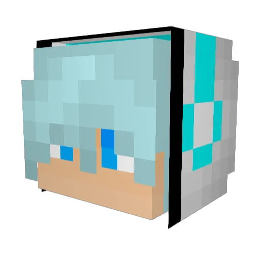 StrawBlueBerry Minecraft avatar head, 3D render