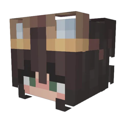 StrawKel Minecraft avatar head, 3D render