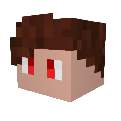 StrawStatue482 Minecraft avatar head, 3D render