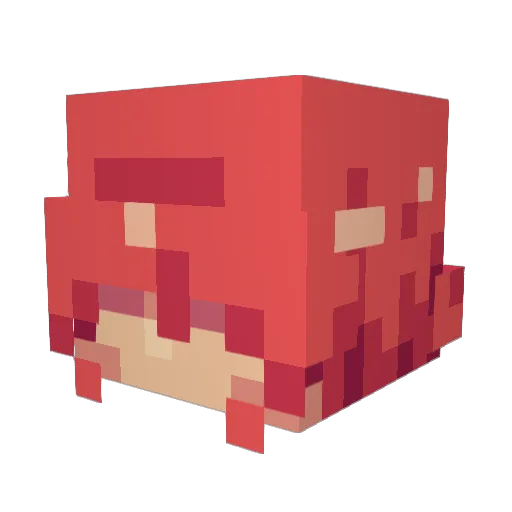 Straw_Cherry Minecraft avatar head, 3D render