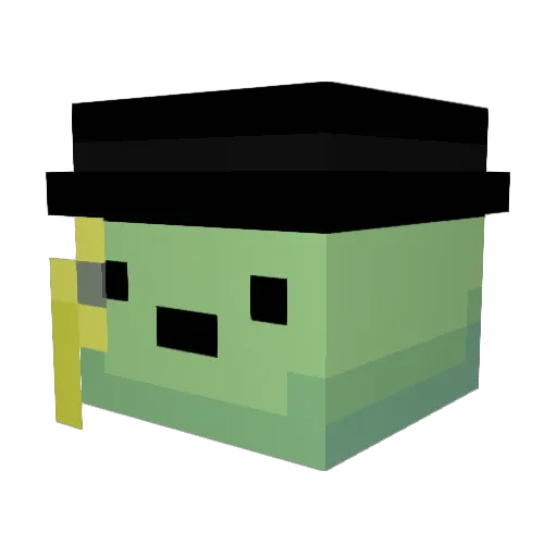 Straw_inturtles Minecraft avatar head, 3D render