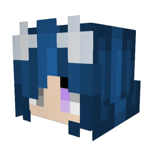 StrawbCheesecake Minecraft avatar head, 3D render