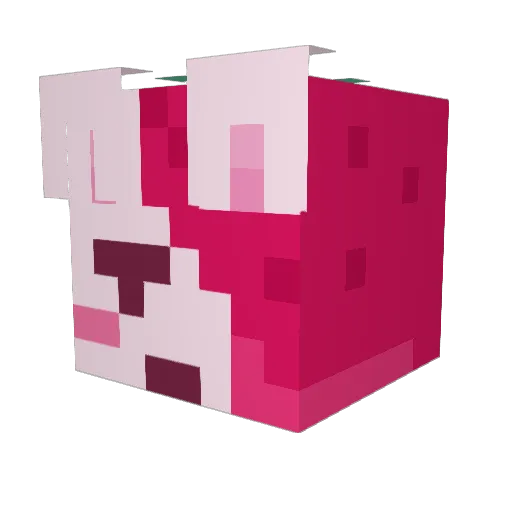 Strawb_Time Minecraft avatar head, 3D render
