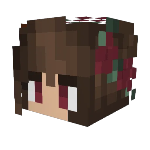 Strawbaex Minecraft avatar head, 3D render