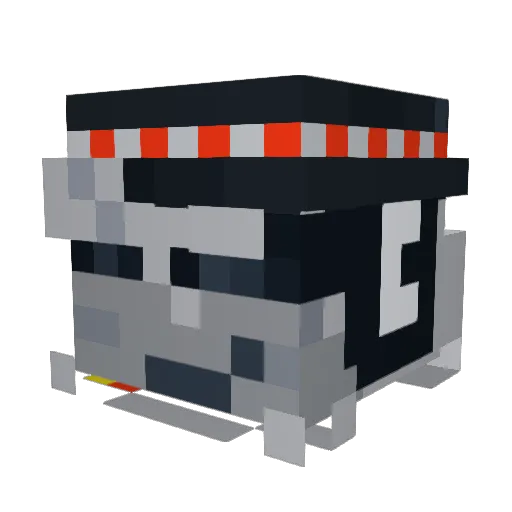 Strawbarey Minecraft avatar head, 3D render