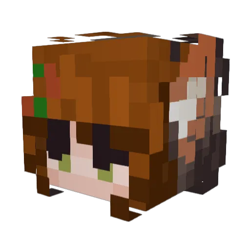 Strawbarry_milks Minecraft avatar head, 3D render