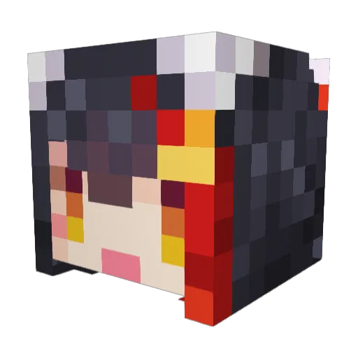 Strawbe123 Minecraft avatar head, 3D render