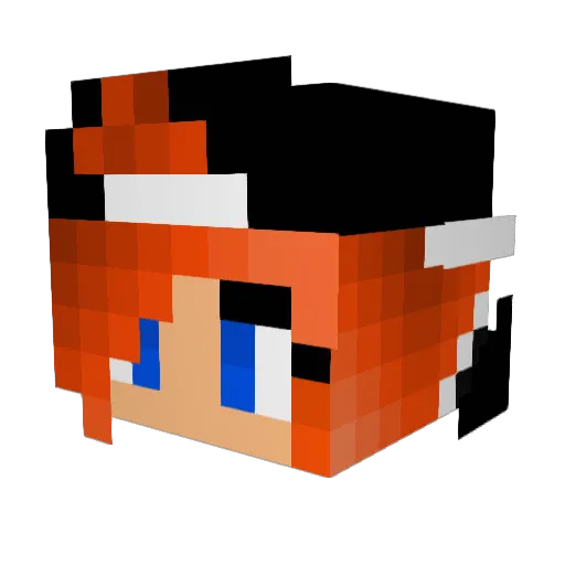 Strawberie_cake Minecraft avatar head, 3D render